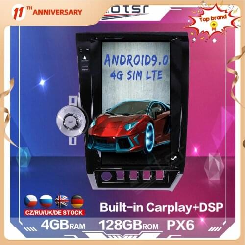 For Tundra Multimedia Tesla Style PX6 Android 128GB For Toyota Sequoia 2007+ Car Radio Player Auto GPS Navigation DSP Carplay 4G