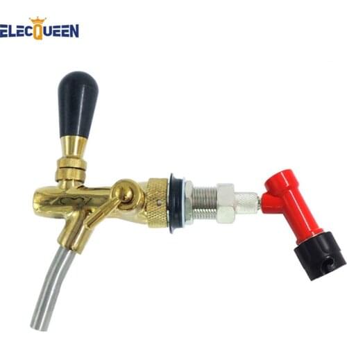 Homebrew Kegging Kit,Copper plating titanium Adjustable Faucet with faucet Adapter and Liquid Pin Lock fit Cornelius Keg