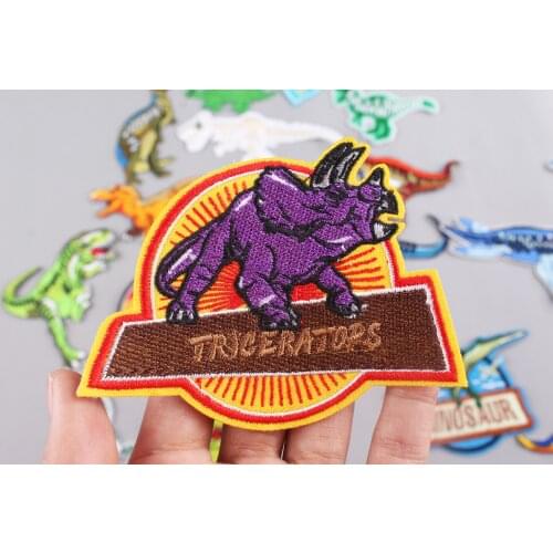 Jurassic Park Iron-On Clothing Patches For Backpacks Badge Stripes Decal Decoration Sewing Appliqued Jeans DIY Embroidered Patch