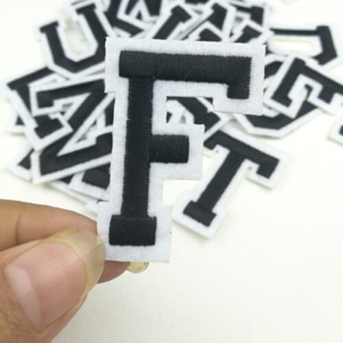 2pcs/set (Can choose) English Letter Embroidered Iron On Patches For Clothing Alphabet Appliques DIY Accessory