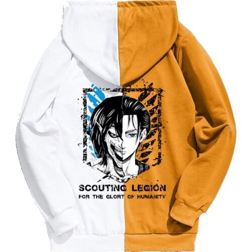 New Anime Attacking Giant Cosplay Costume Fashion Personality Harajuku Sweatshirt Unisex Hooded Sweater