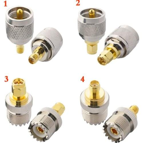 1Pcs SMA Male Female to UHF PL259 Male Female SO239 Plug RF Adapter Connector Radio Walkie Talkie