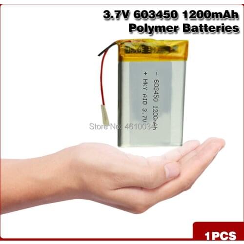 Rechargeable Li-po Battery 3.7v Volt 603450 1200mAh Lithium Li-ion Bateria Replacement For Power Bank Telephone Drone PSP