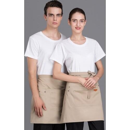 Half-length apron custom logo printing female fashion short section half