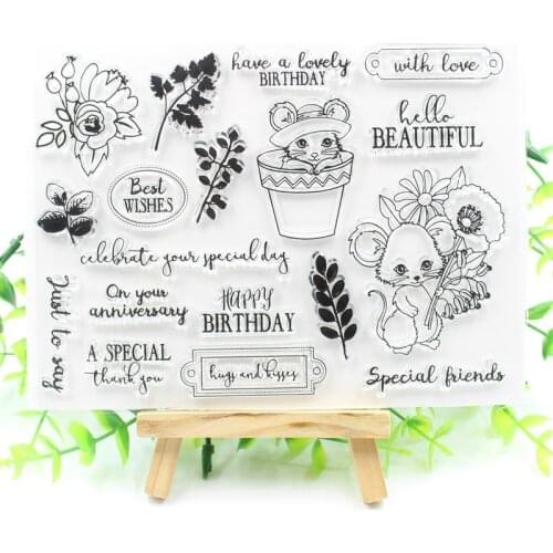 With Love Transparent Clear Silicone Stamps for DIY Scrapbooking/Card Making/Kids Fun Decoration Supply