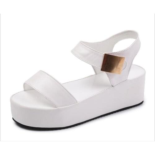 Women Sandals Slip On Fashion lady Peep Toe Female Summer Shoes Platform Flat Roman Sandals Ladies Comfortable Footwear