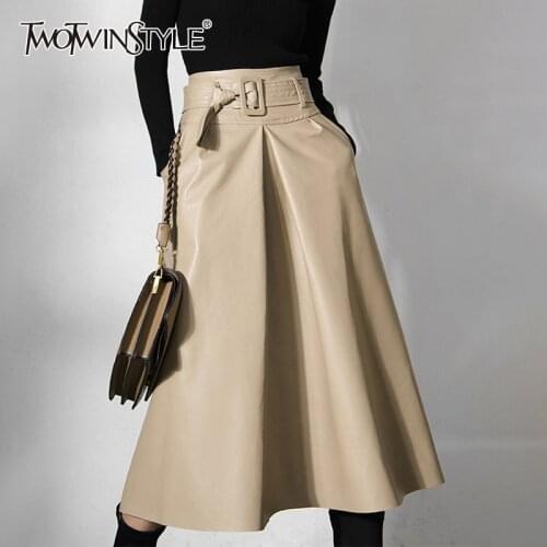 Женские юбки в складку TWOTWINSTYLE China At AliExpress
