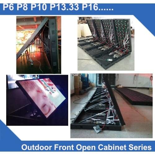 Kaler front open P8 Outdoor led display panel waterproof Cabinet SMD3535 512mm*512mm 64*64 dots screen led video wall