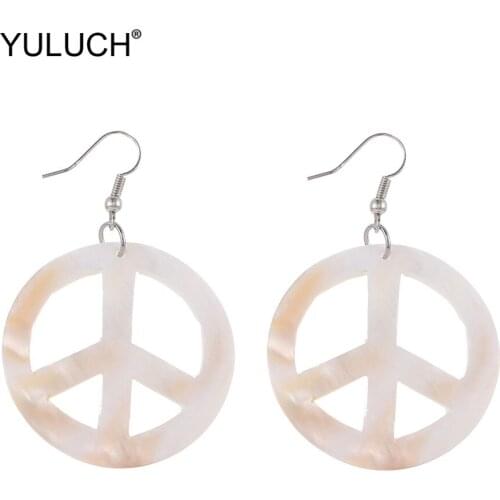 YULUCH 2019 Fashion Round Natural Shell Hollow Statement Drop Earrings Boho Sunmer Beach Style Pendant Earrings For Women Lady