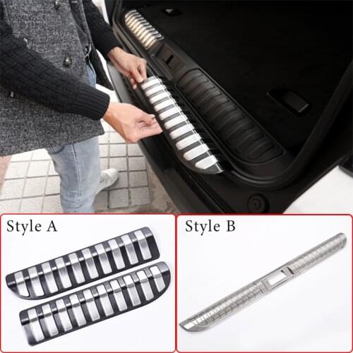 2pcs Stainless Rear Trunk Bumper Scuff Sill Protector Plate For Land Rover Range Rover Sport 2014-2019 Auto Styling Accessories