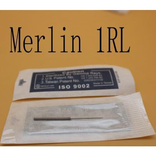 100Pcs 1 Round Liner Eyebrow Tattoo Needle Merlin Permanent Makeup Needles For Permanent Makeup Tattoo Machine Eyebrow Lip