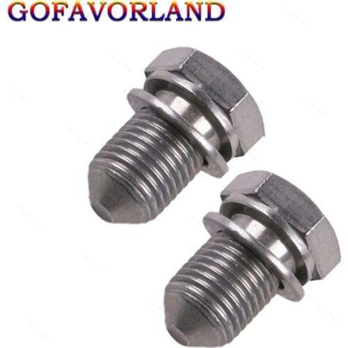 2Pcs Engine Screw Bolt Oil Drain Sump Plug N90813202 For Audi A3 A4 A6 TT Q7 For VW Beetle Eos Golf GTI Jetta Passat Tiguan