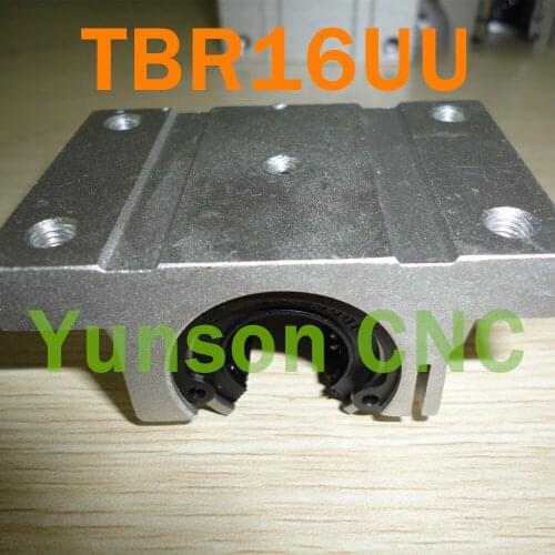 4pc /lot TBR16UU Linear Ball Bearing Slide Unit Open for linear shaft/rod 16mm diameter CNC Router milling engraver parts