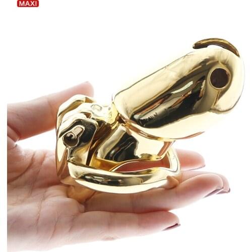 5Type Golden HT V3 Metal Chastity Cock Cage Belt Stop Masturbation Lockable Penis Ring BDSM Abstinence Male 18+ Chastity Device