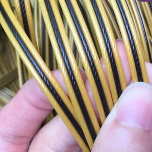 6mm 500g Newest Yellow Black PE Rattan Material Flat Synthetic Plastic Vine Handmae Weaving Crafts Chair Table Basket Decoration