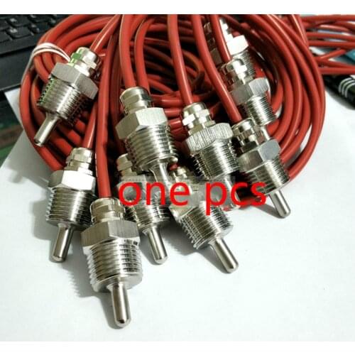 DS18B20 Digital Temperature Sensor G1/2 3/4 Thread DIA=7mm Line 1m PVC 3-core Wire SUS304 Stainless Steel Shell pipe -50-120