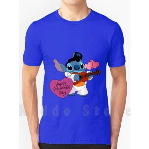 Elvis T Shirt Cotton Men Diy Print Cool Tee Valentines Day Lilo Heart Experiment 626 Kiss Lilo And 624 626 Love Angel Hawaii