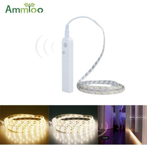 Flexible PIR Motion Sensor Night Light 1M 2M 3M USB LED Strip Table Wall Lamp For Bedroom Kitchen Wardrobe Cabinet TV Lighting