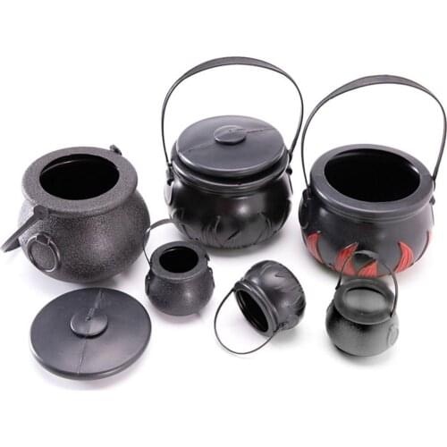 Halloween Candy Pot Witch Prank Toy Ornament Novelty Cauldron Bucket Party Decor Childrens candy storage bucket Gift Holders