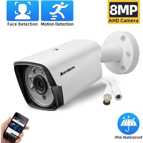 8MP Camera Surveillance AHD Surveillance CCTV Analog Camera High Resolution IR Cameras PAL NTSC Outdoor Waterproof Video Camera