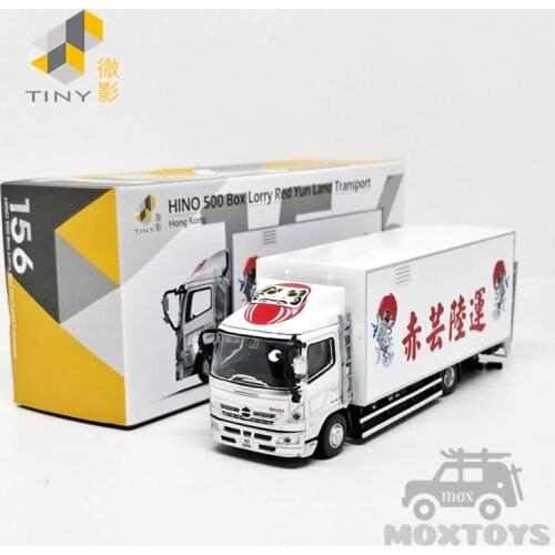 Tiny 1:76 HINO 500 Box Lorry Red Yun Land Transport Truck 10t Diecast Model Car