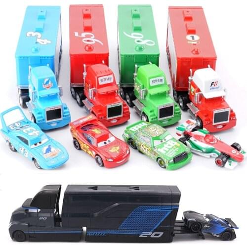 Disney Pixar Cars 3 Metal Black Storm Jackson Truck Lightning McQueen Mack Toy Vehicles The King Car Toys Children Birthday Gift