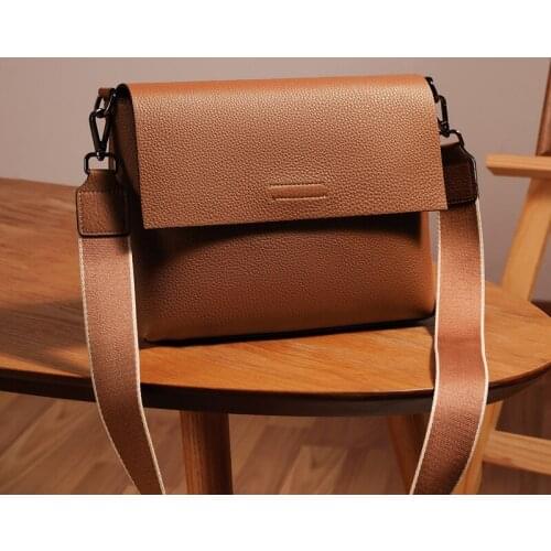 WOONAM Women Fashion Handbag Top Hide Genuine Calf Leather Messenger Shoulder Bag WB1222