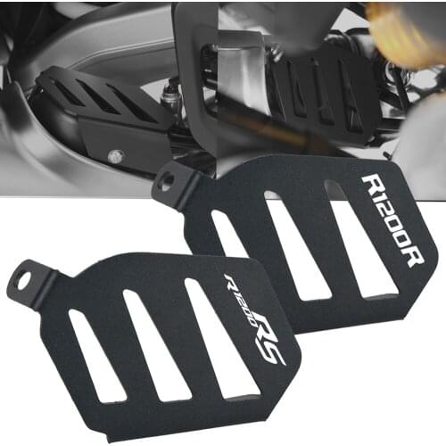 R1200R R1200RS RS Motorcycle Accessories Aluminum Exhaust Flap Cover Guard Protection For BMW R 1200 R R1200 R LC R 1200 RS LC