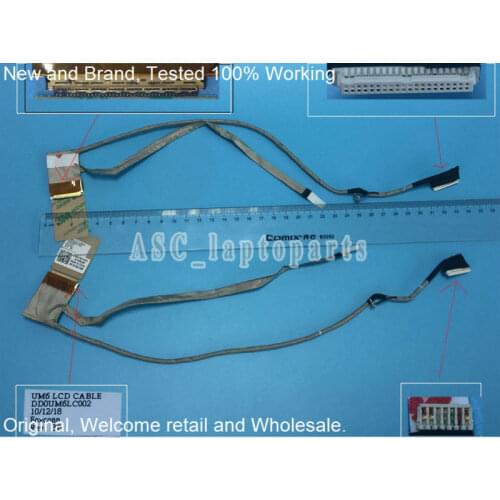 New Original LCD LED Video Flex Cable For DELL Inspiron 1564 15.6" Laptop Cable DD0UM6LC002 DD0UM6LC000 DD0UM6LC001
