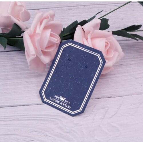 Wholesale 5*7.2cm 100pcs/lot Drop Earrings Jewelry Display Card Necklace and Pendant Packing Cards Hangers Custom Logo