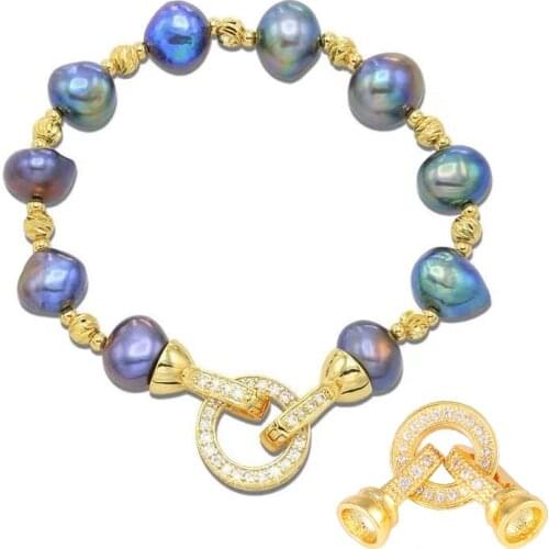 Juya DIY Beading Pearls Bracelets Necklace Making Hardware Fittings Supplies Handmade Fastener Closure Locket Clasp Accessories