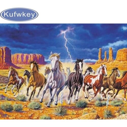 Full Square Diamond 5D DIY Diamond Painting animal Horse Embroidery Cross Stitch Rhinestone Mosaic Painting Home Decoration