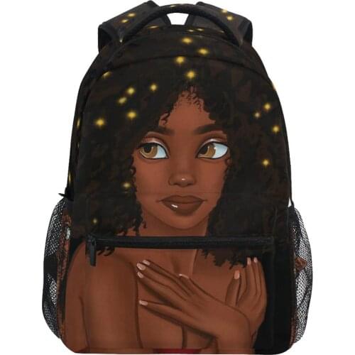 ALAZA Hot Black art afro lady girls School Bags For Girls Teenagers School Bag women Rucksack For Children Girls School Bag 2020