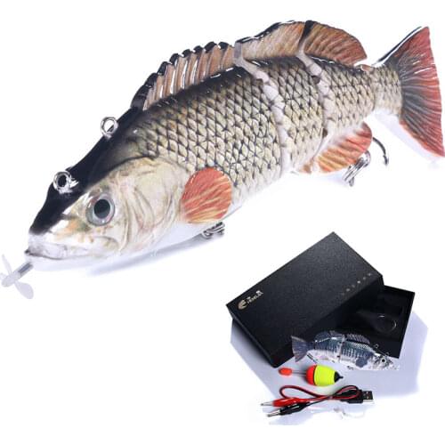 15cm 54g Electric jointed Lure Wobblers For Fishing 4-Segement Swimbait USB Rechargeable lure Crankbait Fishing float lure