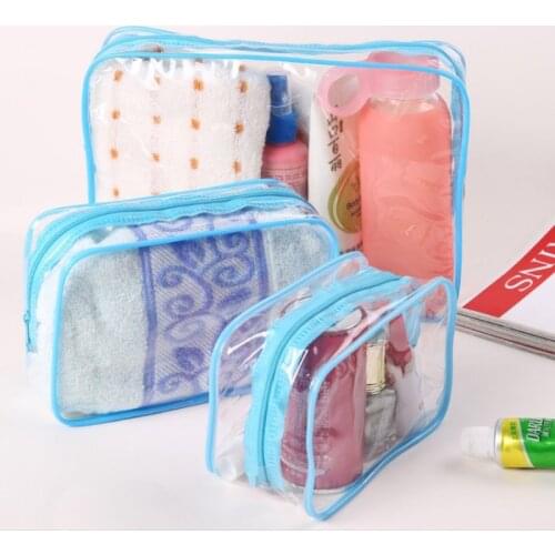 Waterproof Cosmetic Storage Bag Portable Transparent Wash Bag Creative Home Outing Compressed Shower Towel Organizer