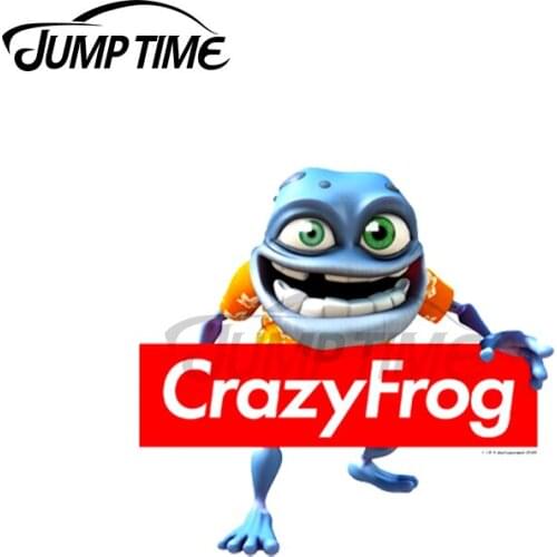 Jump Time 13 x 10.2cm For Stylish Crazy Frog Funny Car Sticker Suitable For Any Flat And Smooth Clean Surface Decal Vinyl