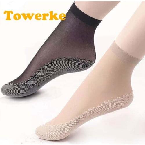 10 Pairs/Set Spring Thin Women Socks High Quality Elastic Wear-resistant Velvet Cool Sweat Absorbing Slip-resistant Short Socks
