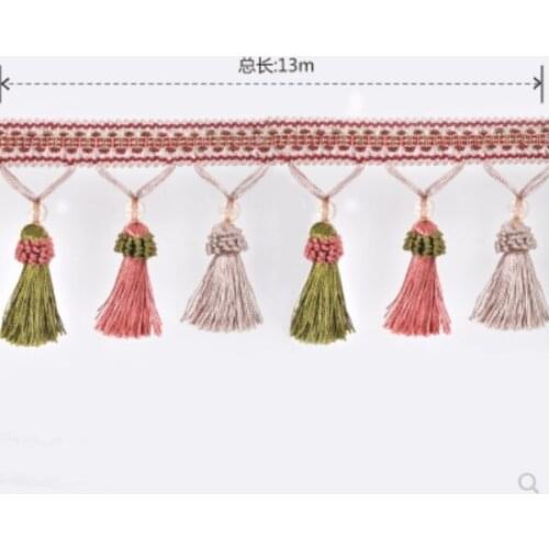 13Yds/ Lot Curtain Trim Accessories Tassel Lace Dangling Fringe Lace DIY For Curtain Sofa Veil Sofa Table Cloth Home Decor