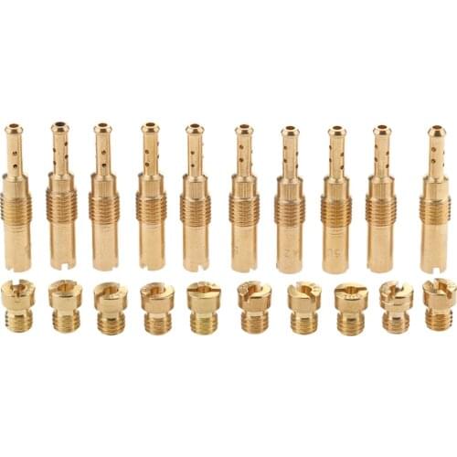20 Pieces Slow/Pilot Jet for PWK type CVK Type PE & Carburetor Main Jet Kit Set