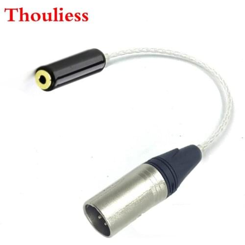 Thouliess HIFI 8cores Silver Plated 4pin XLR Male to 2.5mm Trrs Balanced Female Cable 2.5 to XLR Balacned Audio Adapte Connector