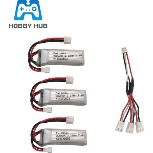 7.4V 300mah lipo battery for WLToys F959 XK DHC-2 A600 A700 A800 A430 RC Airplane RTF Spare Parts 2s 7.4v battery and charger