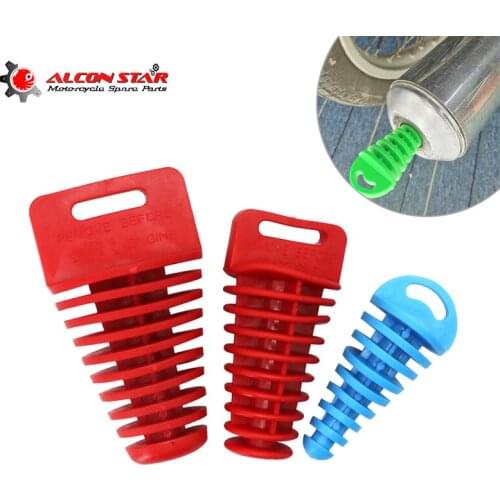 Alconstar Motorcycle Silicone Off-road Exhaust Pipe Motocross Tailpipe Air-bleeder Plug Exhaust Silencer Muffler Wash Protector