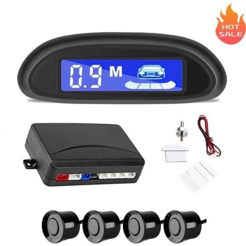 Car Auto Parktronic LED Parking Radar With 4 Parking Sensors Backup Car Parking Radar Monitor Detector System Backlight Display