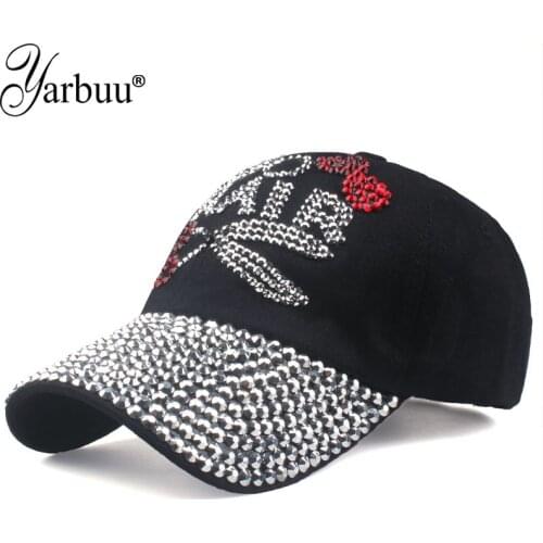 [YARBUU]Baseball caps new fashion style womens rhinestone hat denim and cotton Gorras snapback cap Casquette hats drop shipping