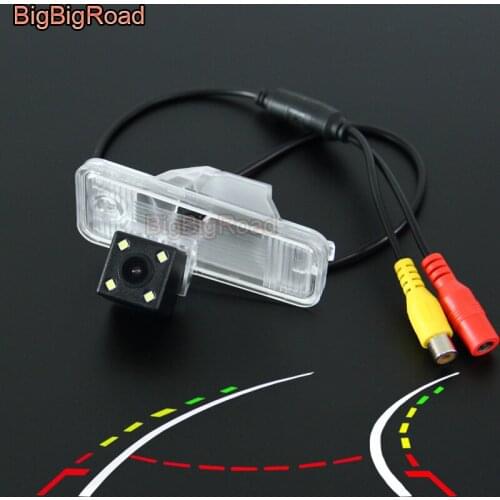 BigBigRoad Car Intelligent Dynamic Trajectory Tracks Rear View Camera For Hyundai Santa Fe SantaFe 2009-2012 / IX45 2013 -2015