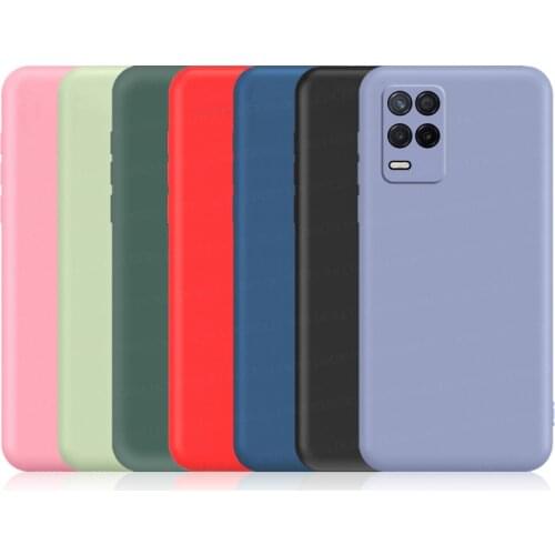 For Realme V13 5G Case For Oppo Realme V3 V5 V11 V15 8 5G Original Liquid Silicone Shockproof Bumper TPU Phone Cover Realme V13