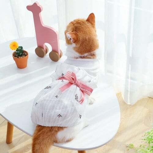 HOOPET Pet Cats Dogs Clothes Summer Dress for Cat Skirt Cute Puppy Clothing Spring Fashion Pet Clothes