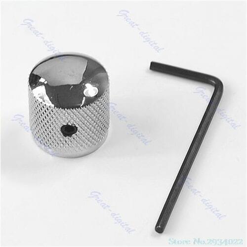 New Chrome Metal Dome Tone Guitar Bass Control Knob new Drop Ship