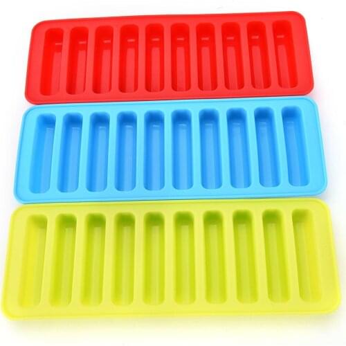 Reusable Cylinder 10 Silicone Ice Cube Tray Mold Freeze Ice Mould For Water Bottle Pudding Jelly Chocolate Cookies Mold Maker