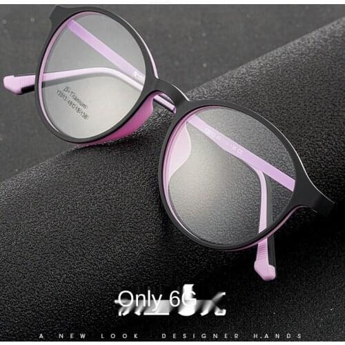 Women Men Prescription Eyeglasses Frame Female Glasses Titanium Myopia Full Frames Eyeglasses Round Style Optical Glasses